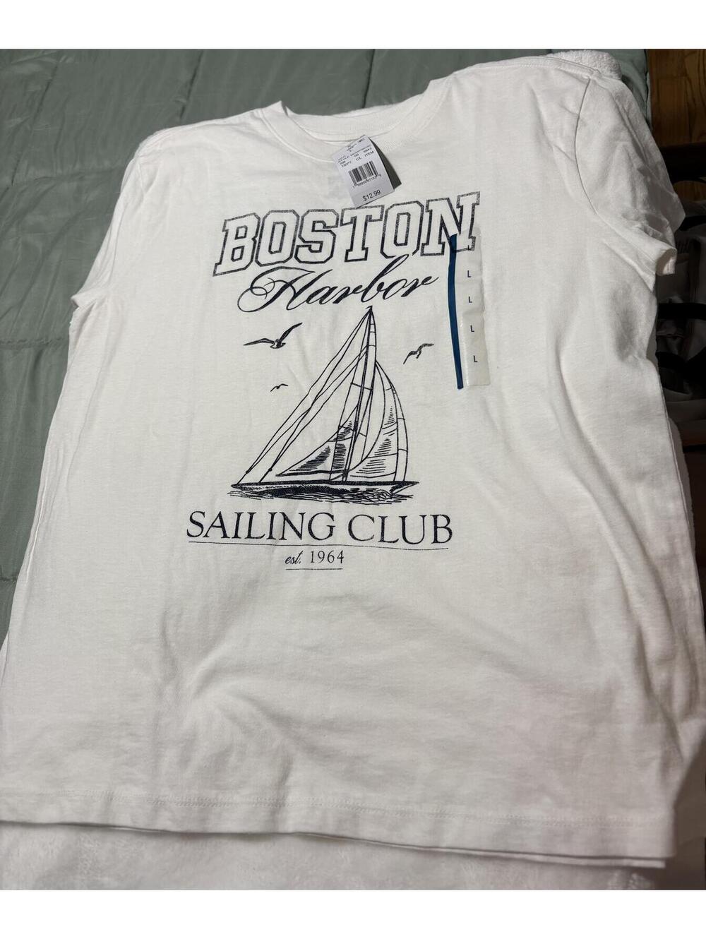 Boston Harbor Sailing Club Graphic T-Shirt, Size Large